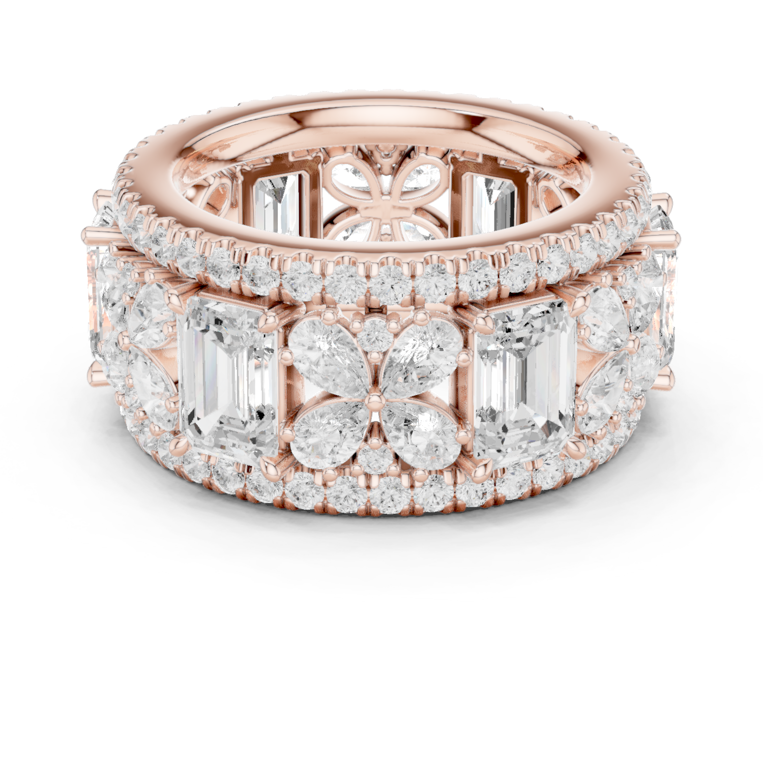 Clover Field Lab Grown Diamond Scroll Work Ring