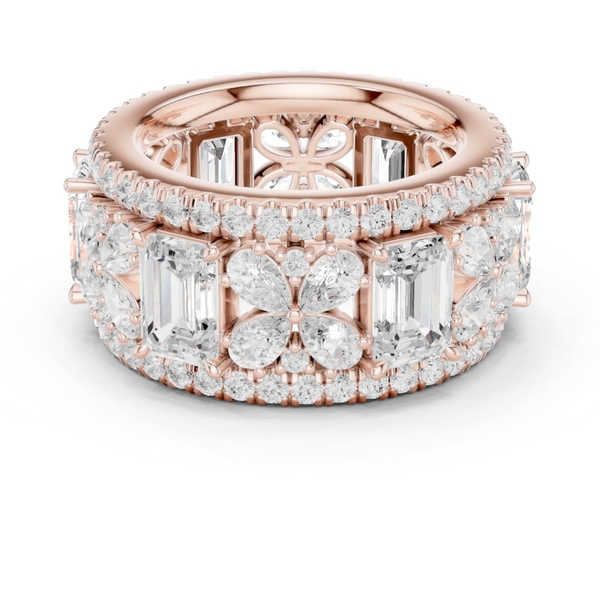 Clover Field Lab Grown Diamond Scroll Work Ring