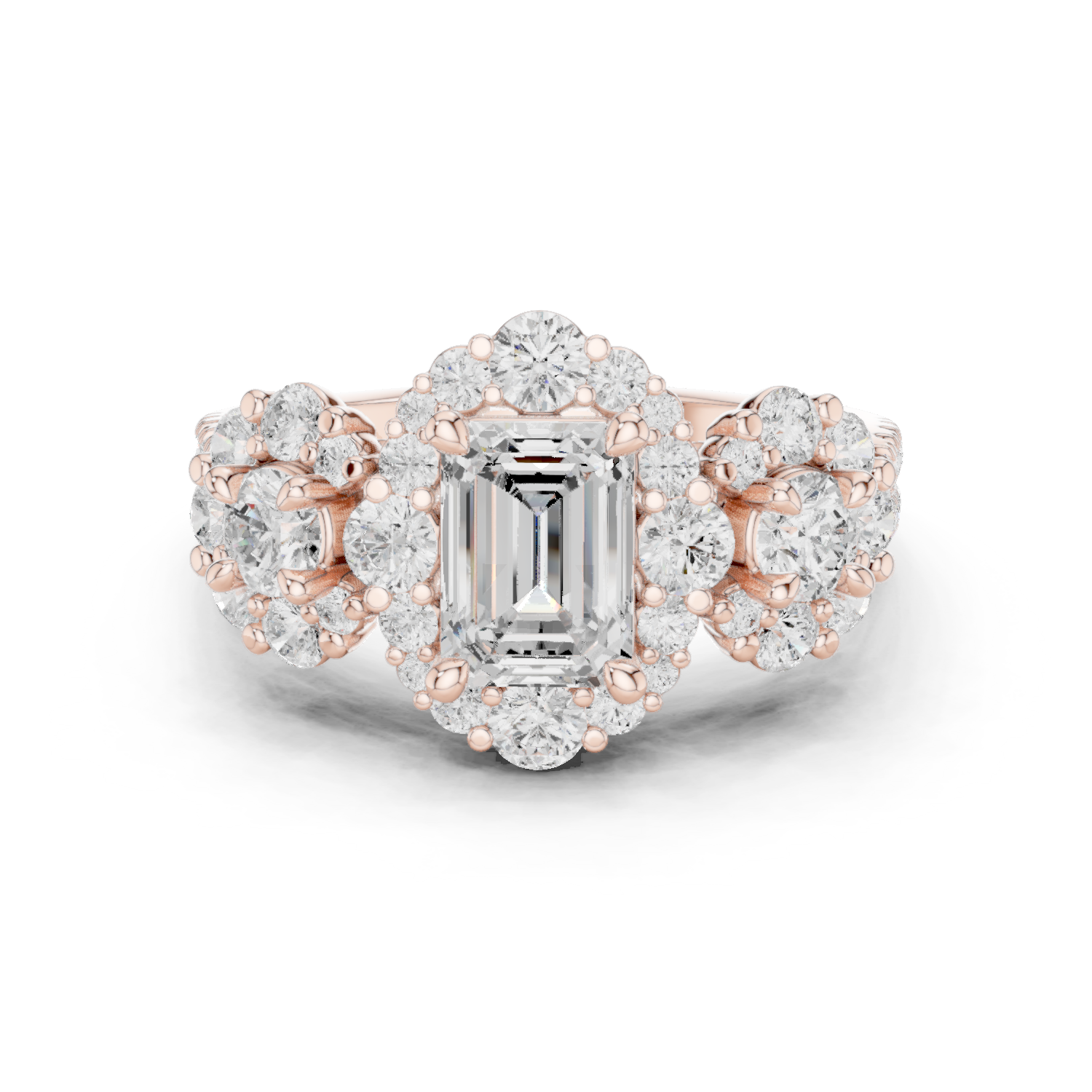 Meadow Frost Lab Grown Diamond Pave Cluster Ring