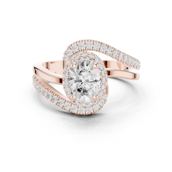 Tiger Lily Lab Grown Diamond Hexagonal Outline Ring