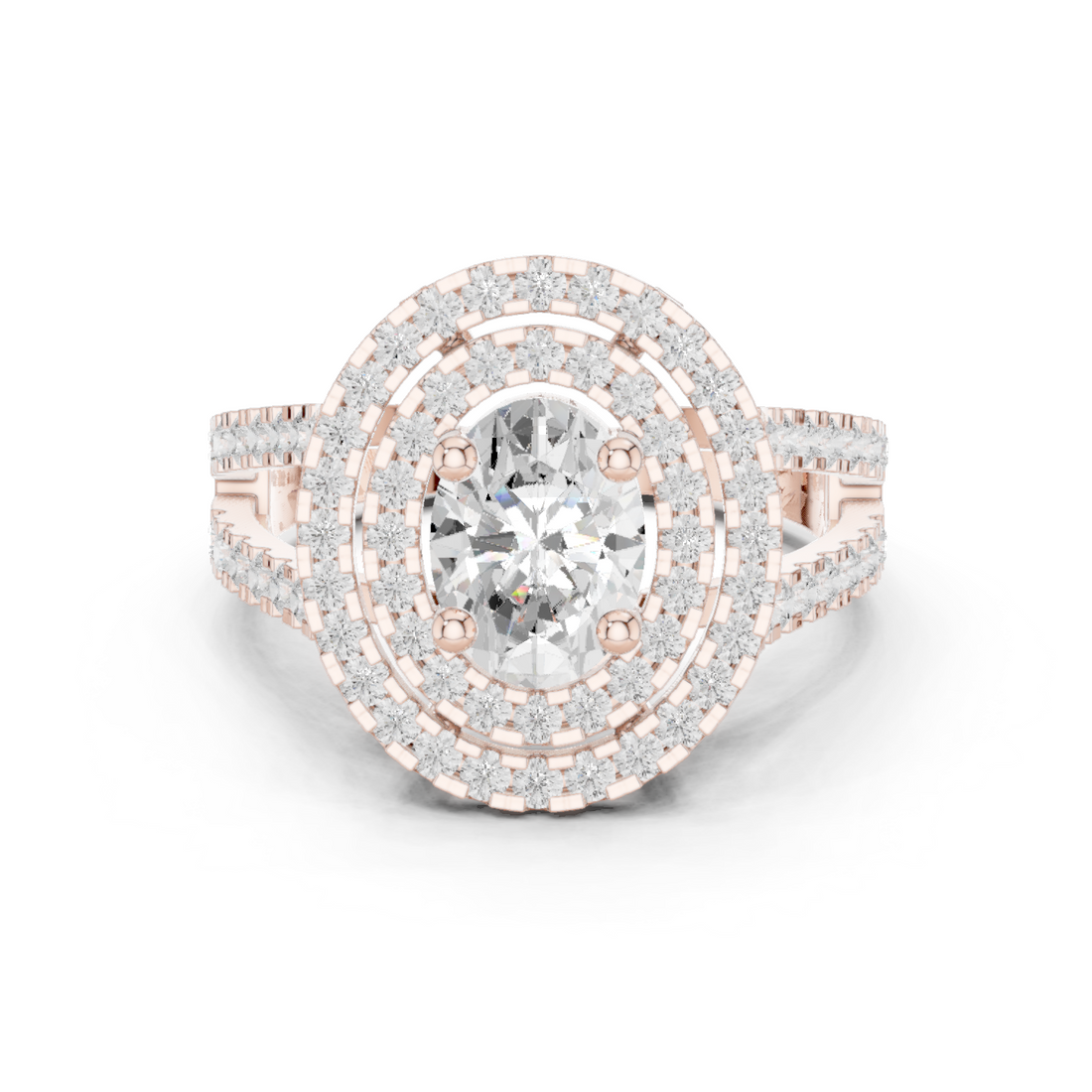 Morning Glory Lab Grown Diamond Cathedral Solitaire Ring