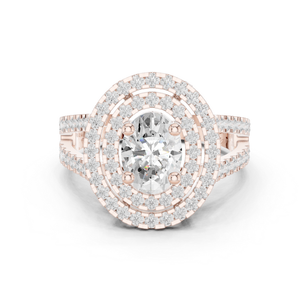Morning Glory Lab Grown Diamond Cathedral Solitaire Ring