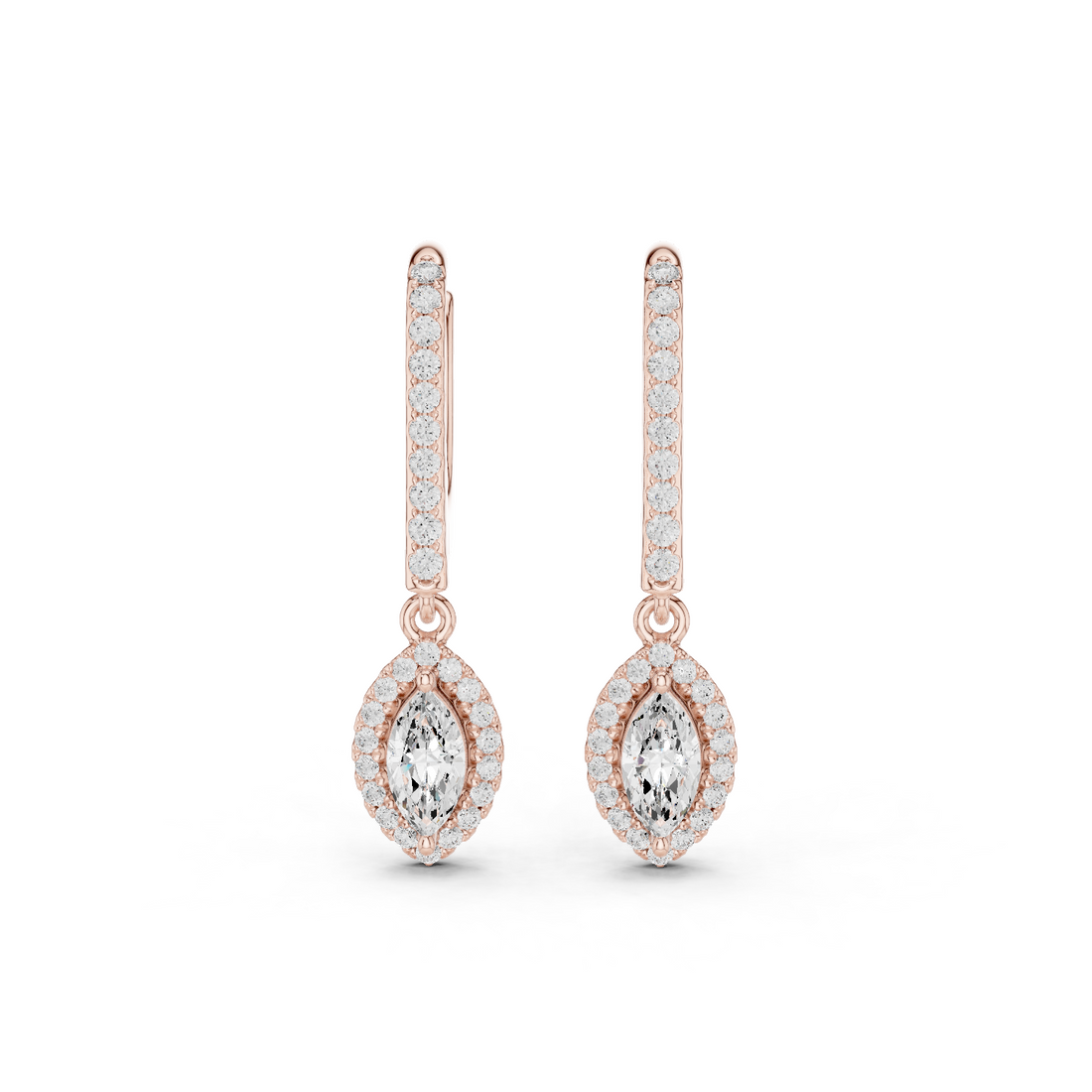 Exquisite Cushion Round Diamond Lab Grown Diamond Earring