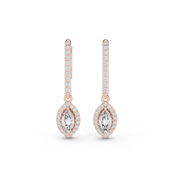 Exquisite Cushion Round Diamond Lab Grown Diamond Earring