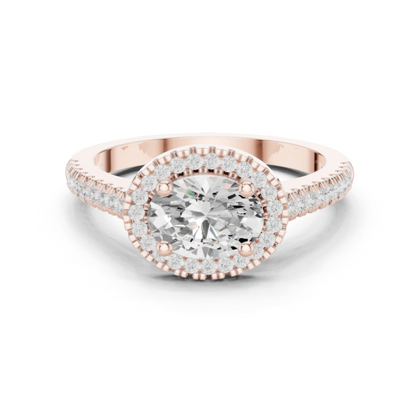 Marble Ridge Lab Grown Diamond Under rail Ring