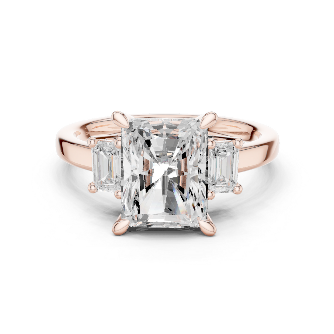 Stream Bed Lab Grown Diamond Contoured Wave Band