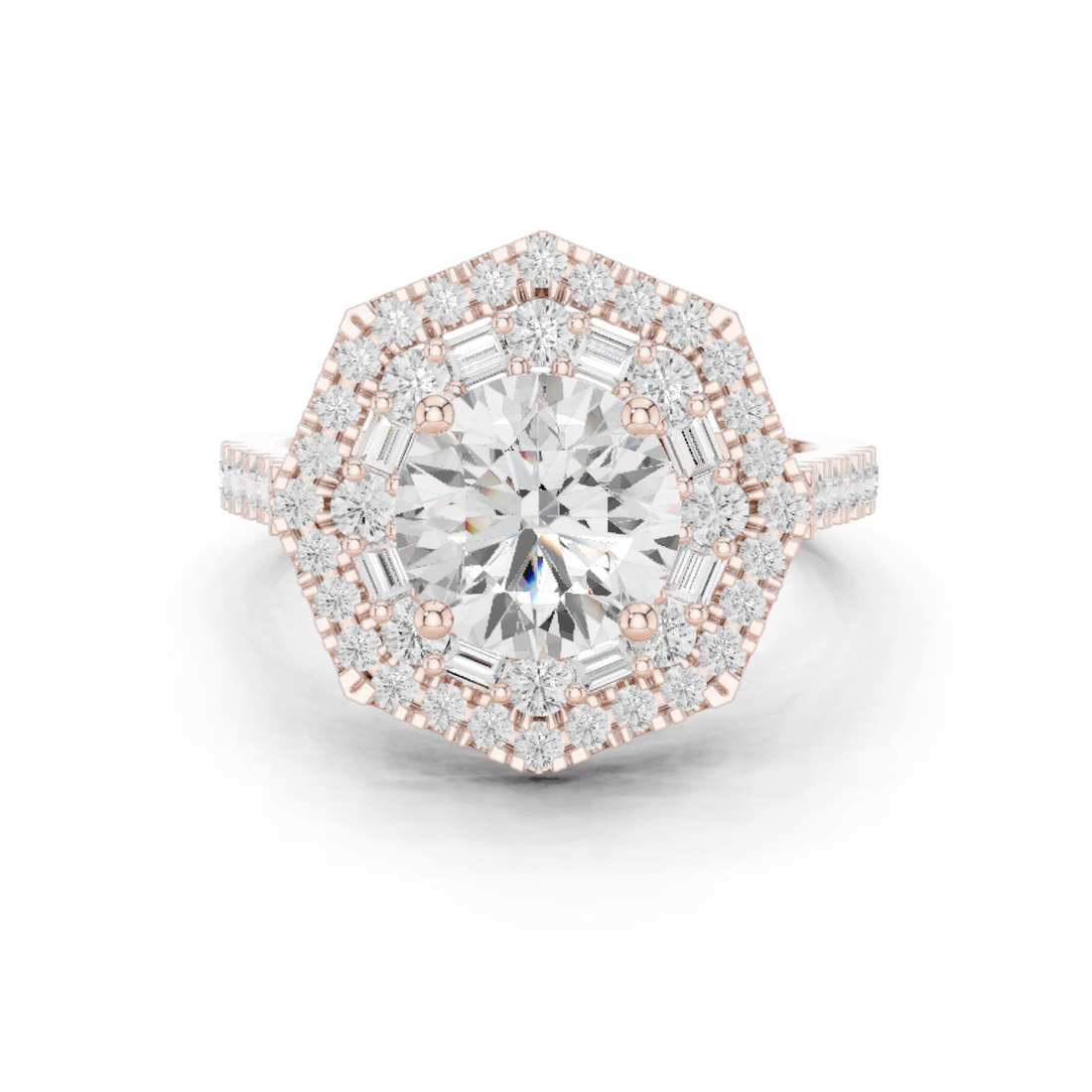 Lily Pad Lab Grown Diamond Vintage Claw Ring