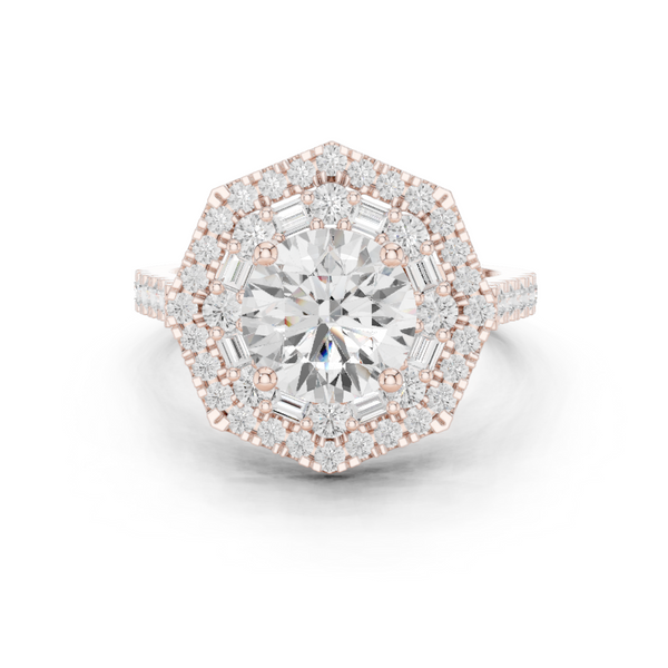 Lily Pad Lab Grown Diamond Vintage Claw Ring