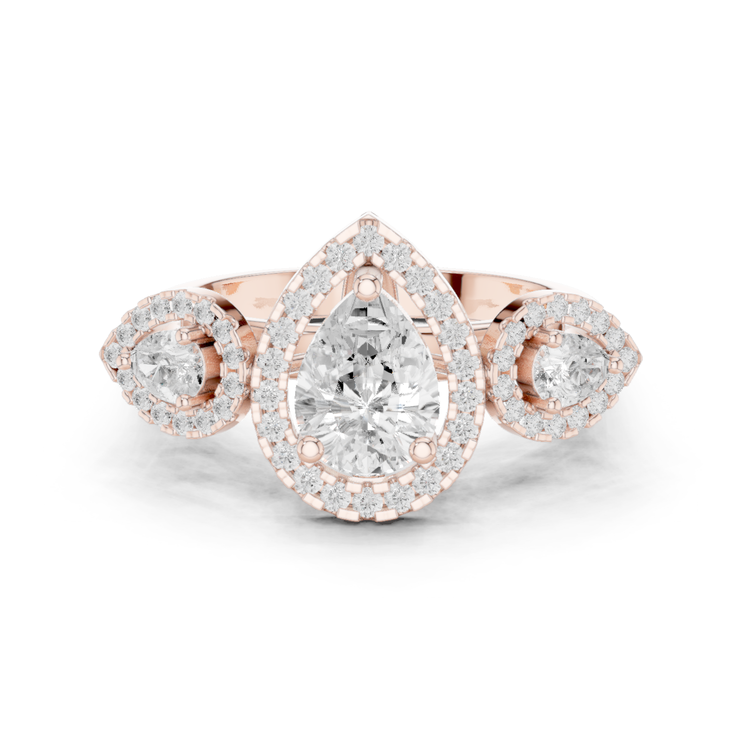 Rose Thorns Lab Grown Diamond Pointed Chevron Ring