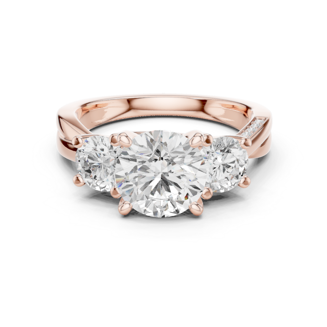 Amber Glow Lab Grown Diamond Solitaire Engagement Ring