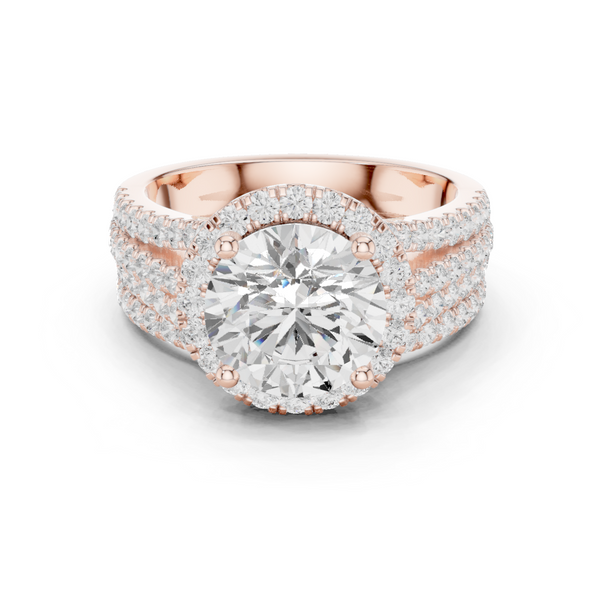 Flint Stone Lab Grown Diamond Tiered Halo Ring