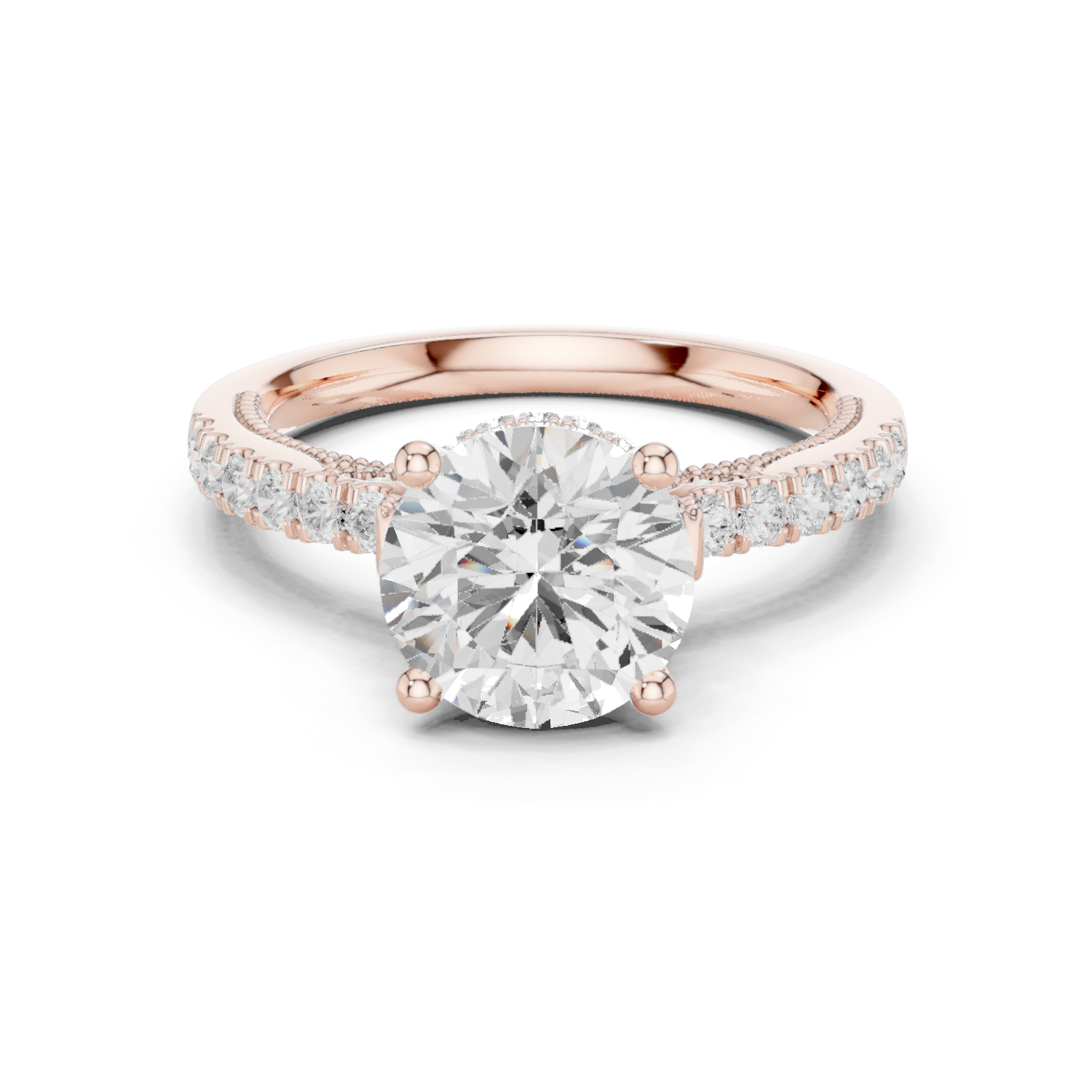 Cedar Bark Lab Grown Diamond Surprise Halo Ring