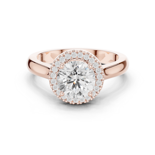 Red Clover Lab Grown Diamond Minimalist Bezel Ring