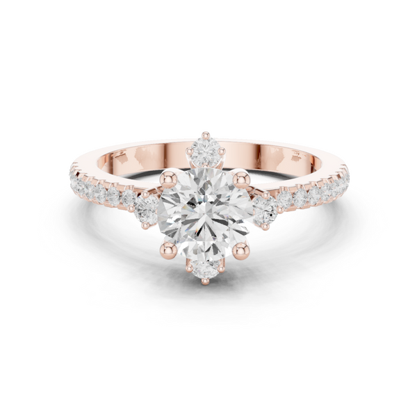 Cliff Edge Lab Grown Diamond Pointed Claw Ring