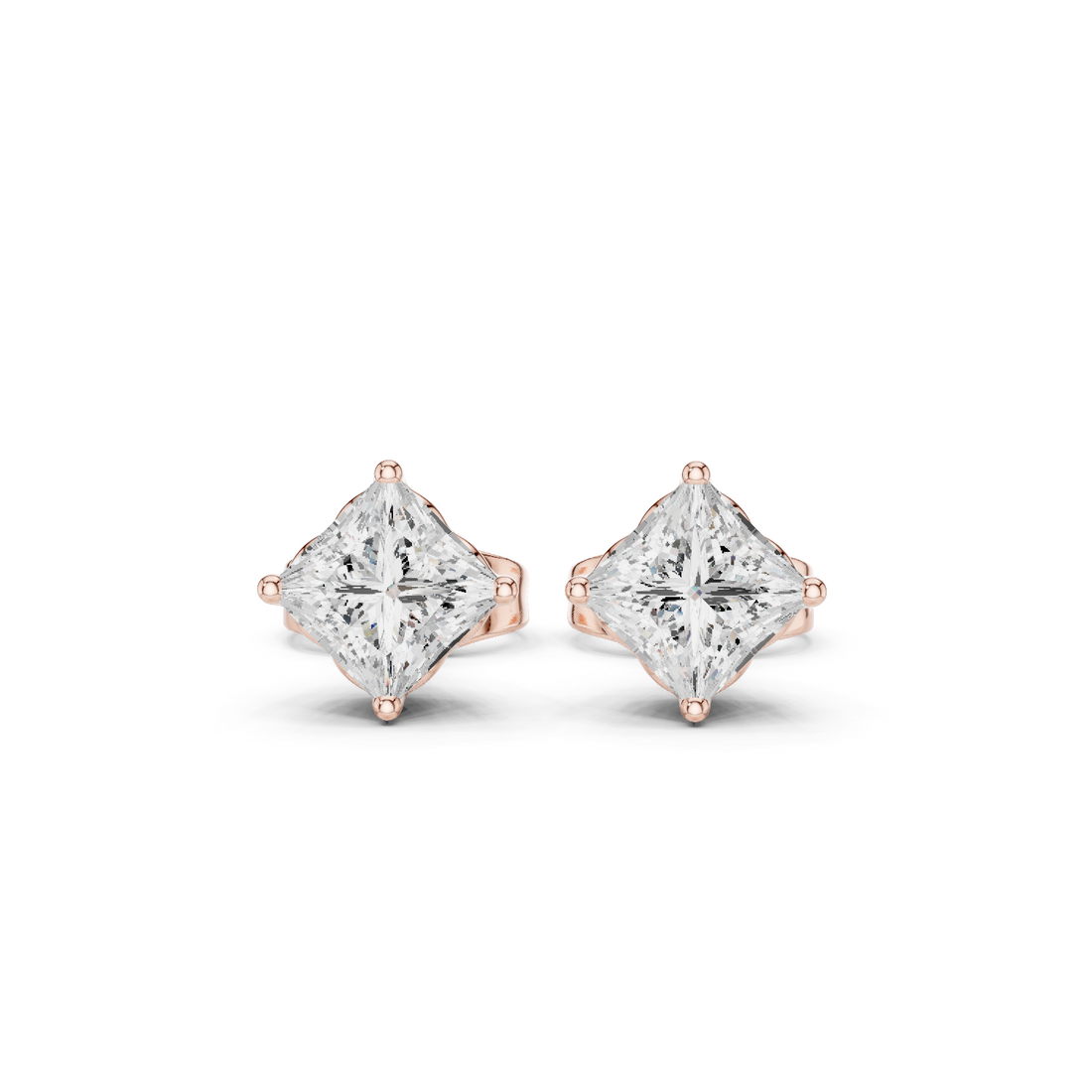 Princess Diamond Lab Grown Diamond Earrings
