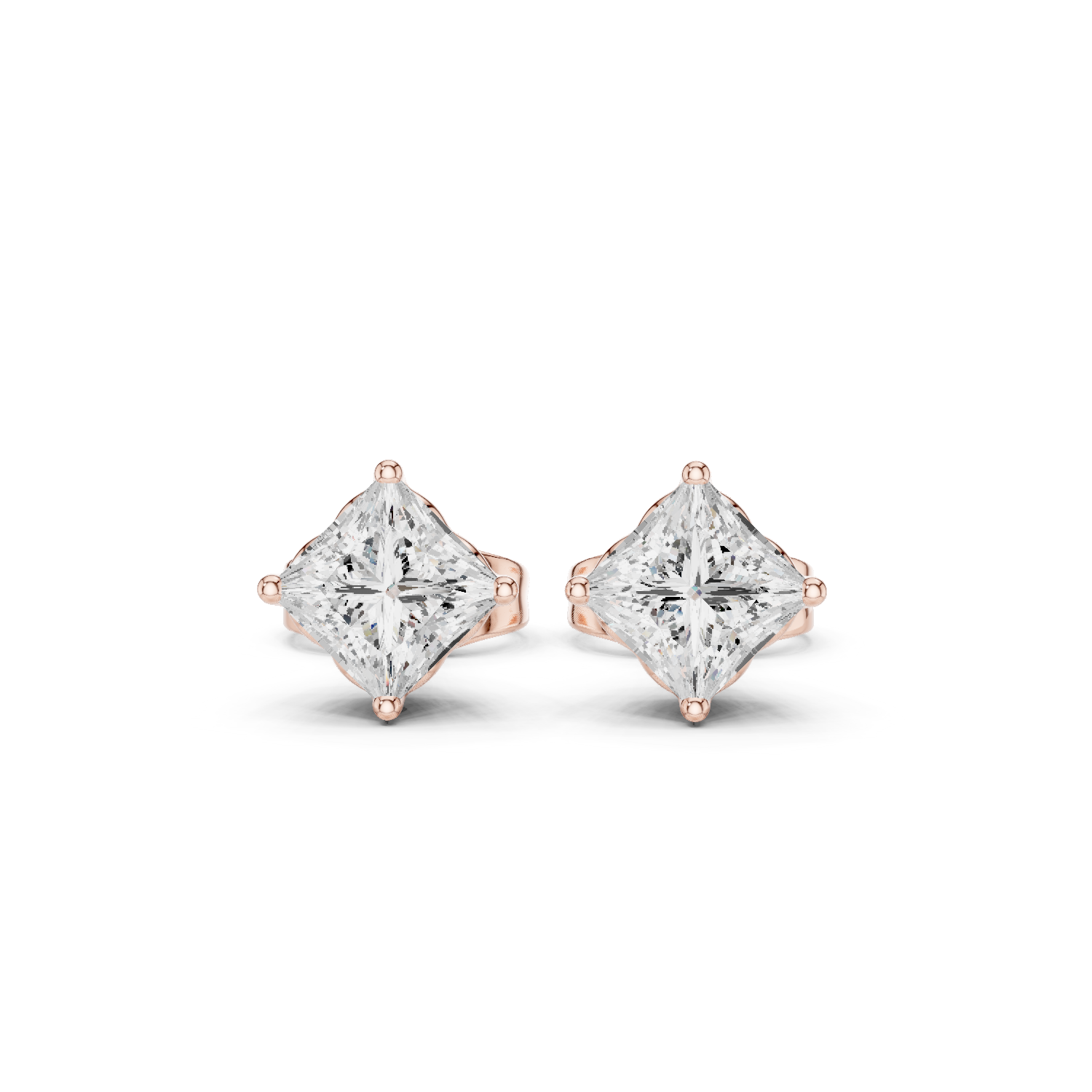 Princess Diamond Lab Grown Diamond Earrings