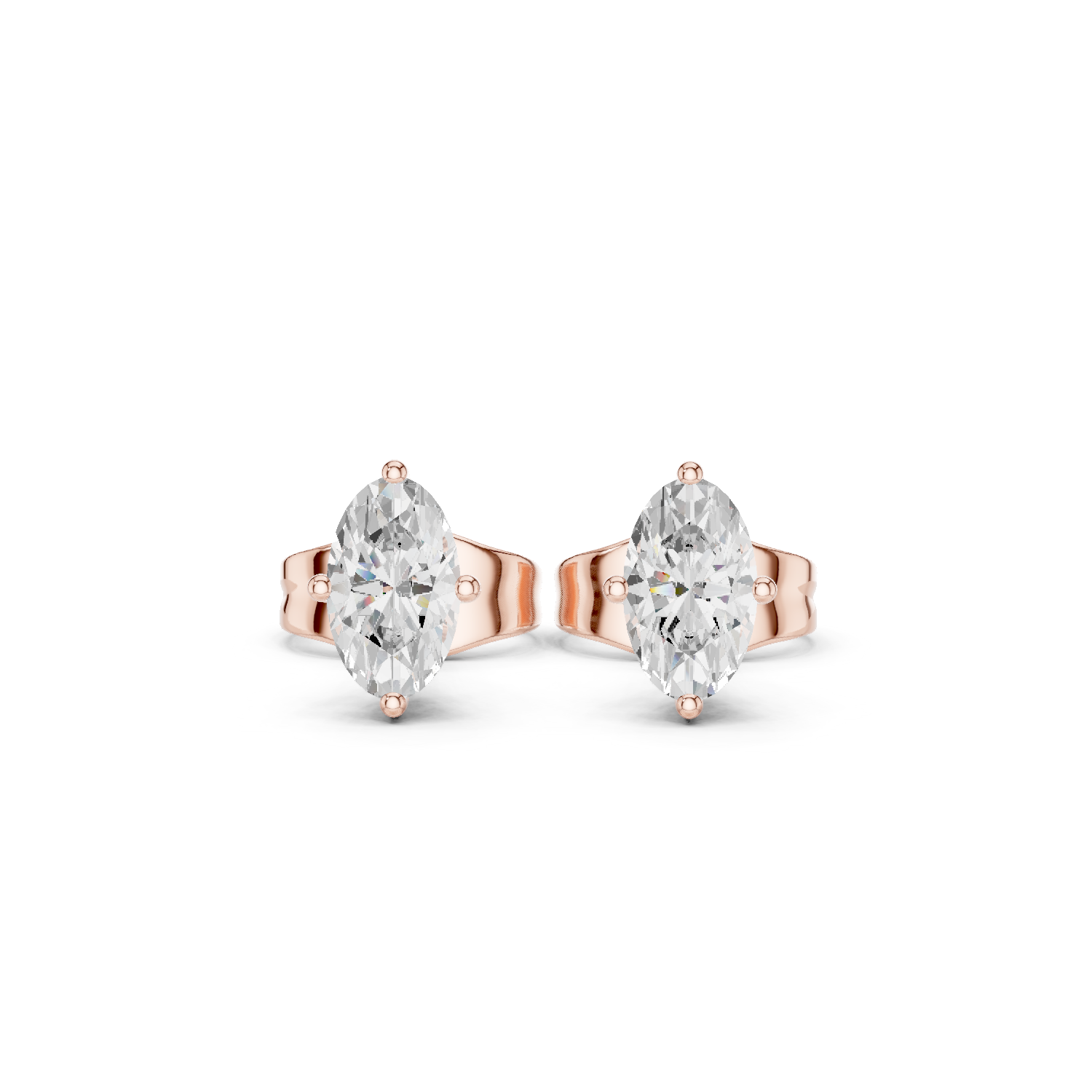 Exquisite Oval Lab Grown Diamond Earring