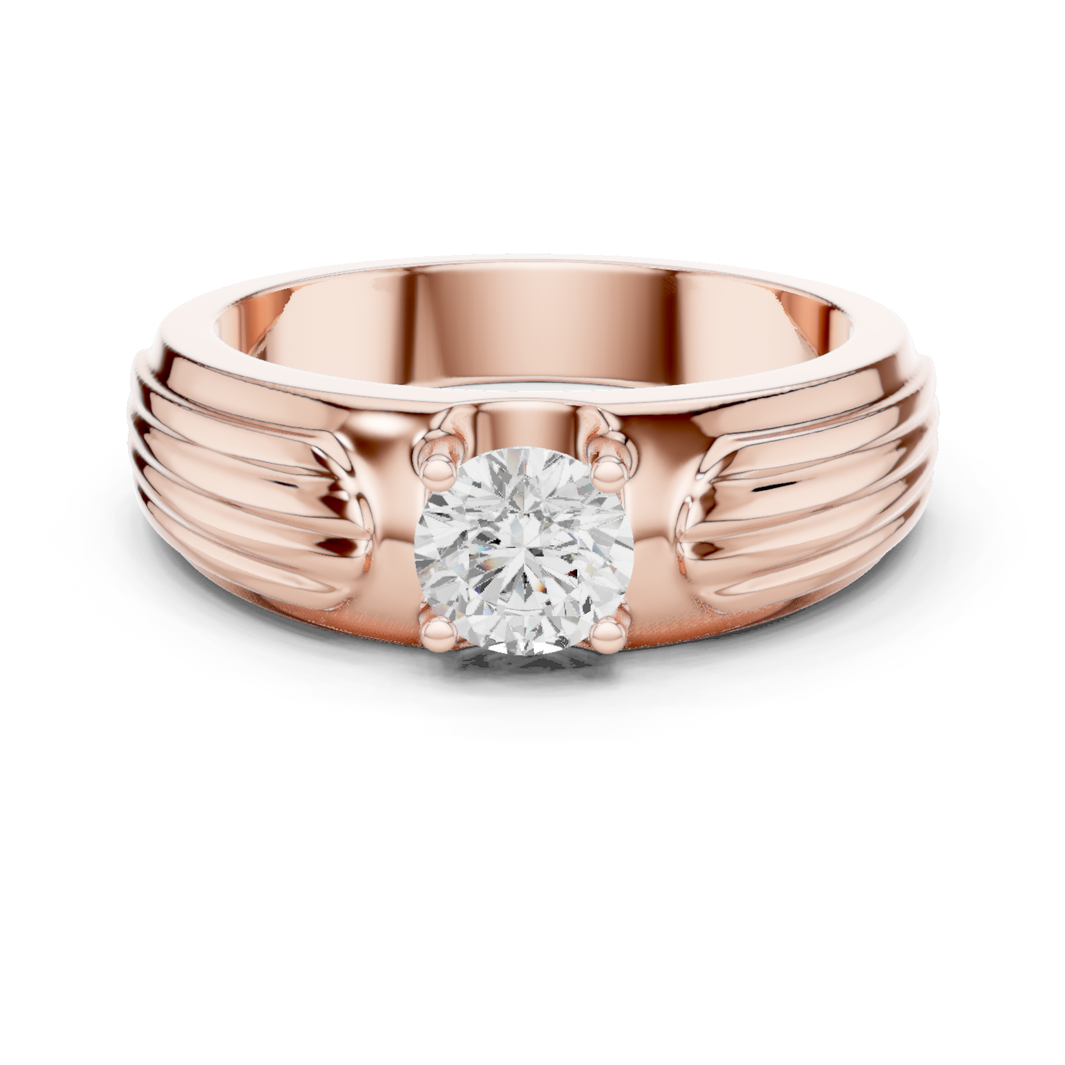 0.8 ct Round Solitaire Diamond Lab Grown Diamond Ring