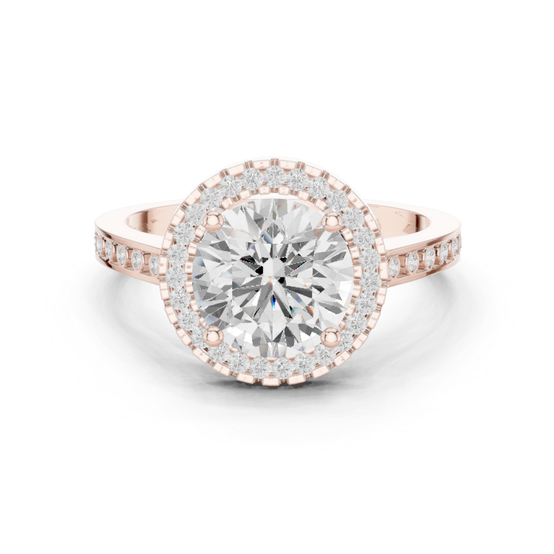 River Stone Lab Grown Diamond Floral Basket Ring