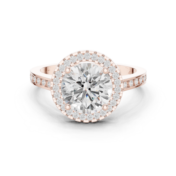 River Stone Lab Grown Diamond Floral Basket Ring