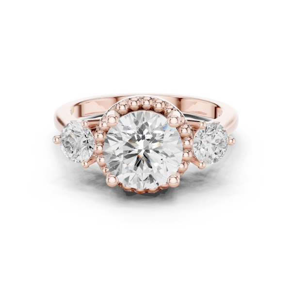 Evening Primrose Lab Grown Diamond Floating Halo Ring
