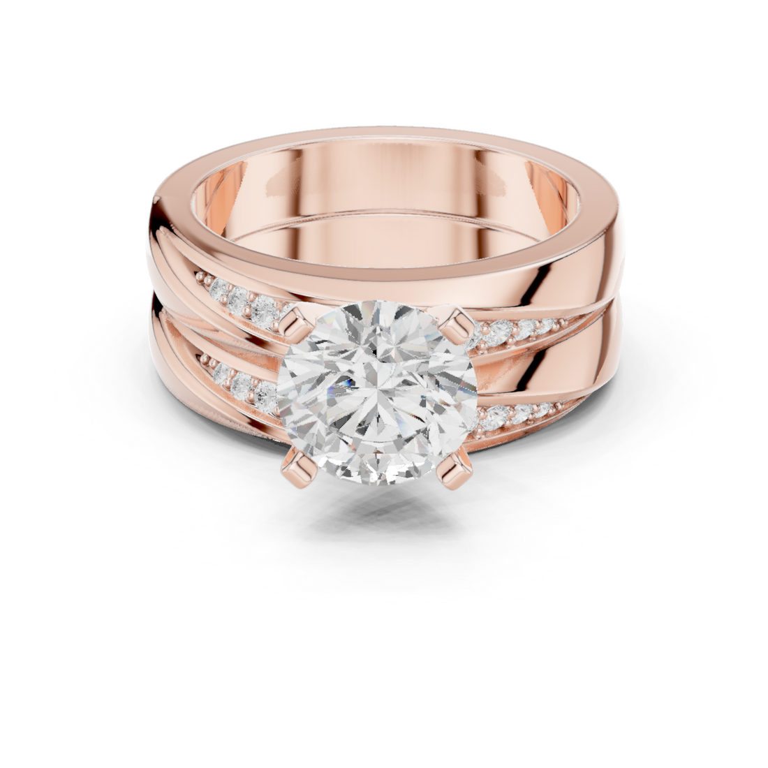 Mossy Stone Lab Grown Diamond Minimalist Bezel Ring