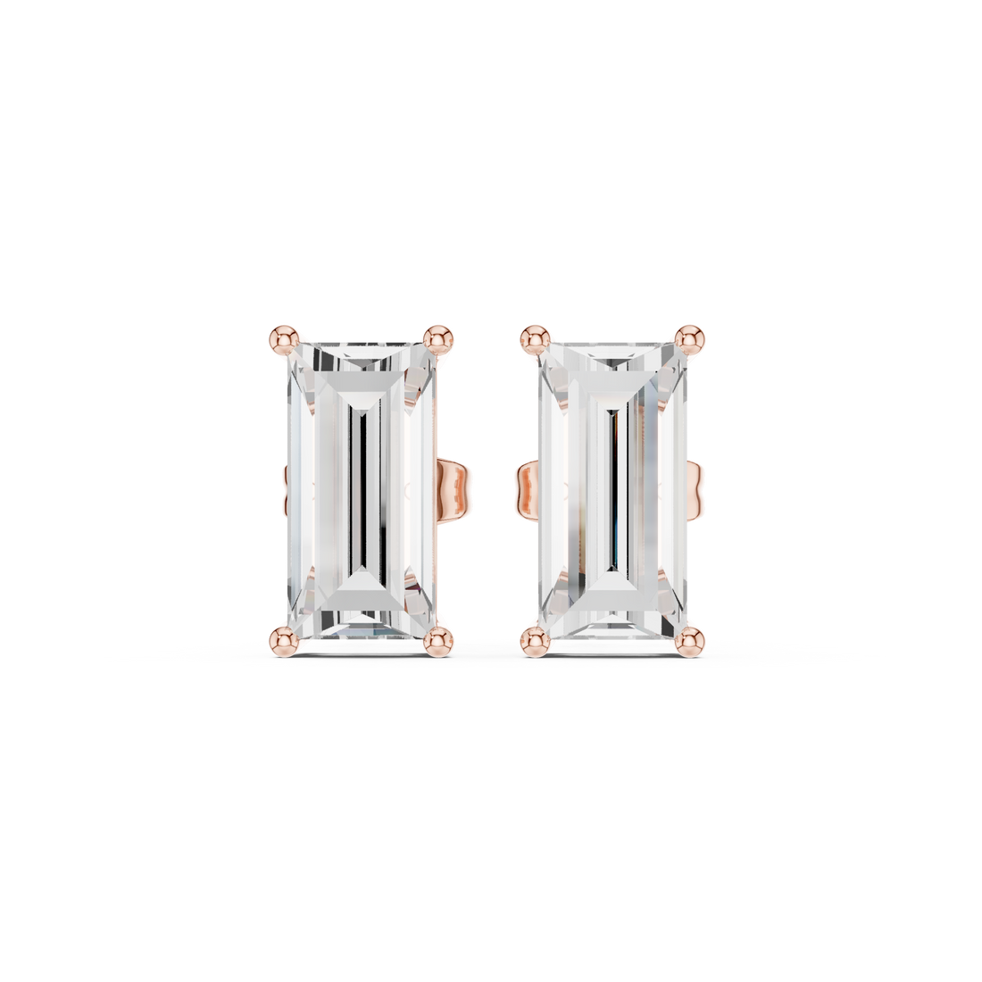 3.71ct Baguette Straight Lab Grown Diamond Earring