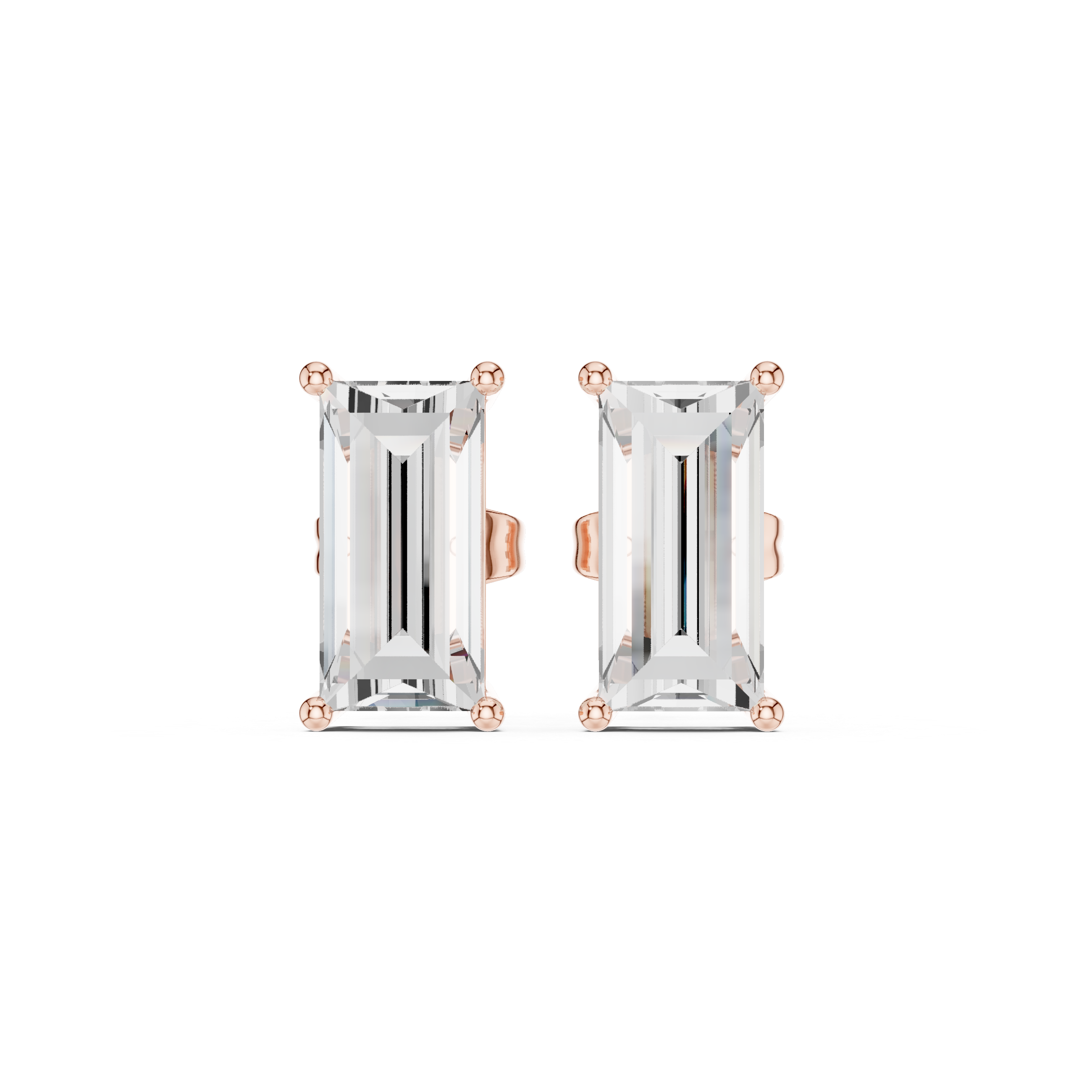 3.71ct Baguette Straight Lab Grown Diamond Earring