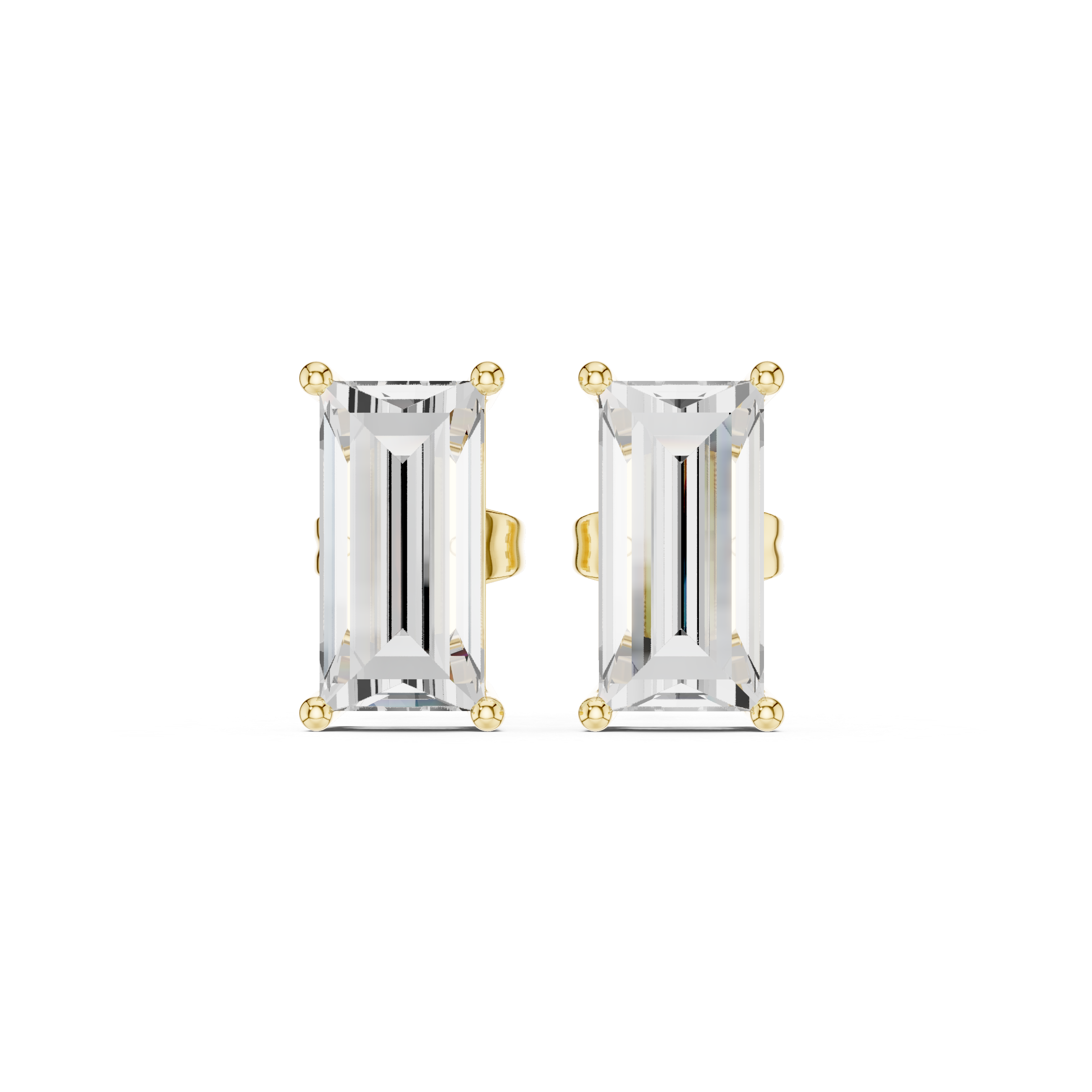 3.71ct Baguette Straight Lab Grown Diamond Earring