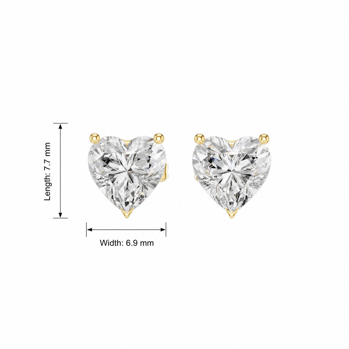 Ethereal Heart Cut Lab Grown Diamond Earring
