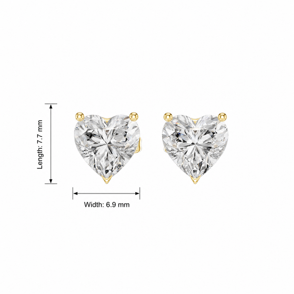 Ethereal Heart Cut Lab Grown Diamond Earring