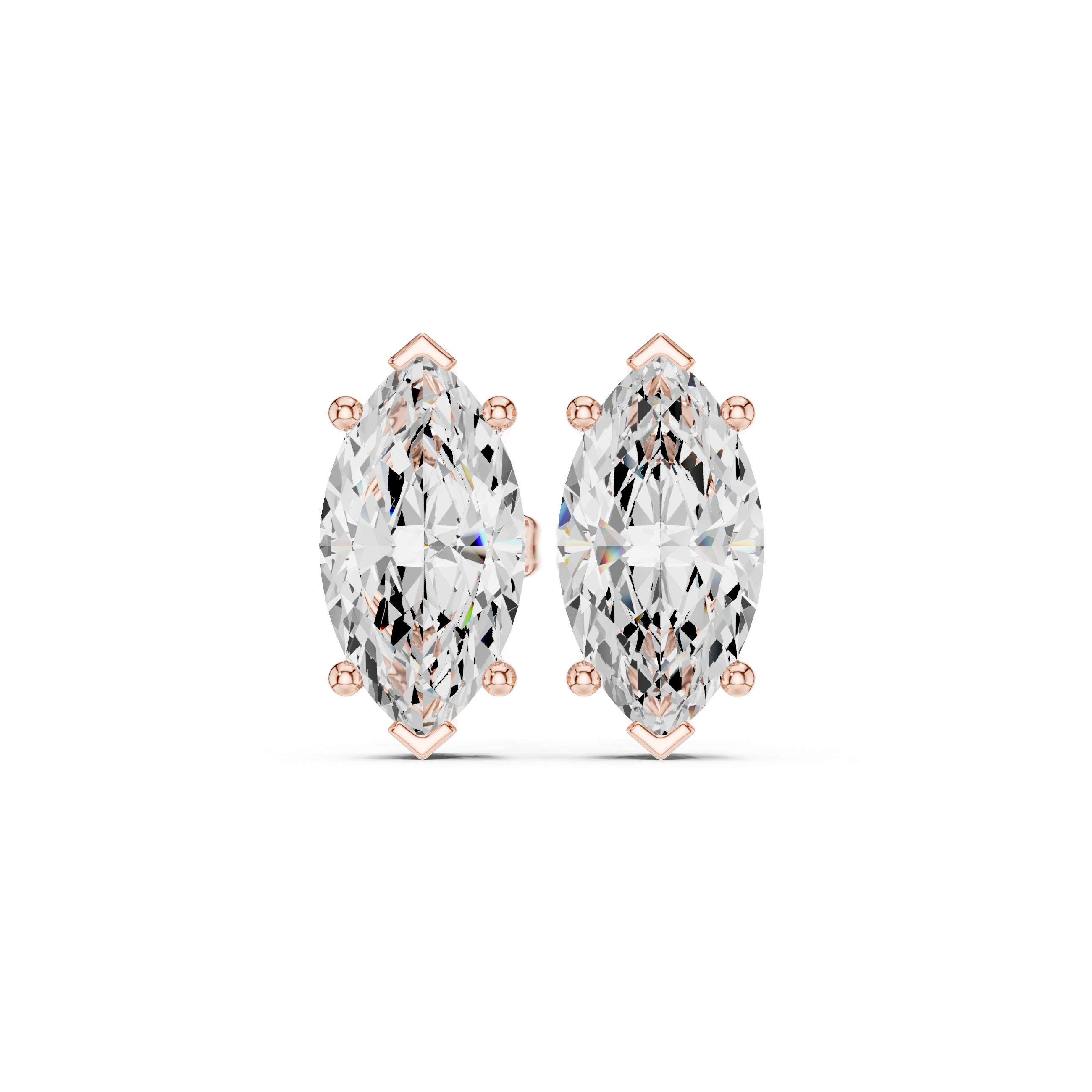 Vibrant 3ct Marquise Lab Grown Diamond Earring