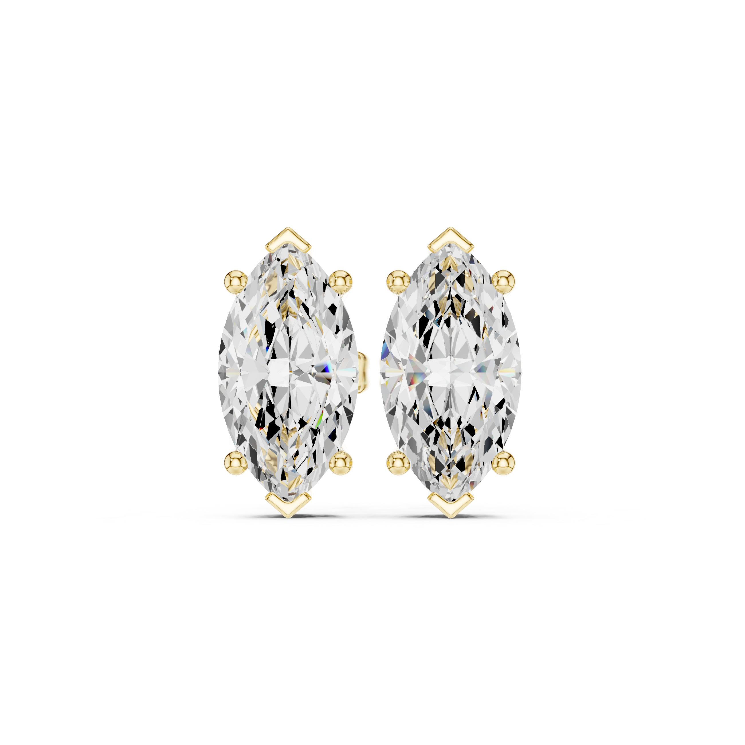 Vibrant 3ct Marquise Lab Grown Diamond Earring