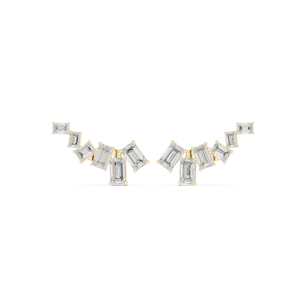 Flawless Emerald 2.01ct Lab Grown Diamond Earring