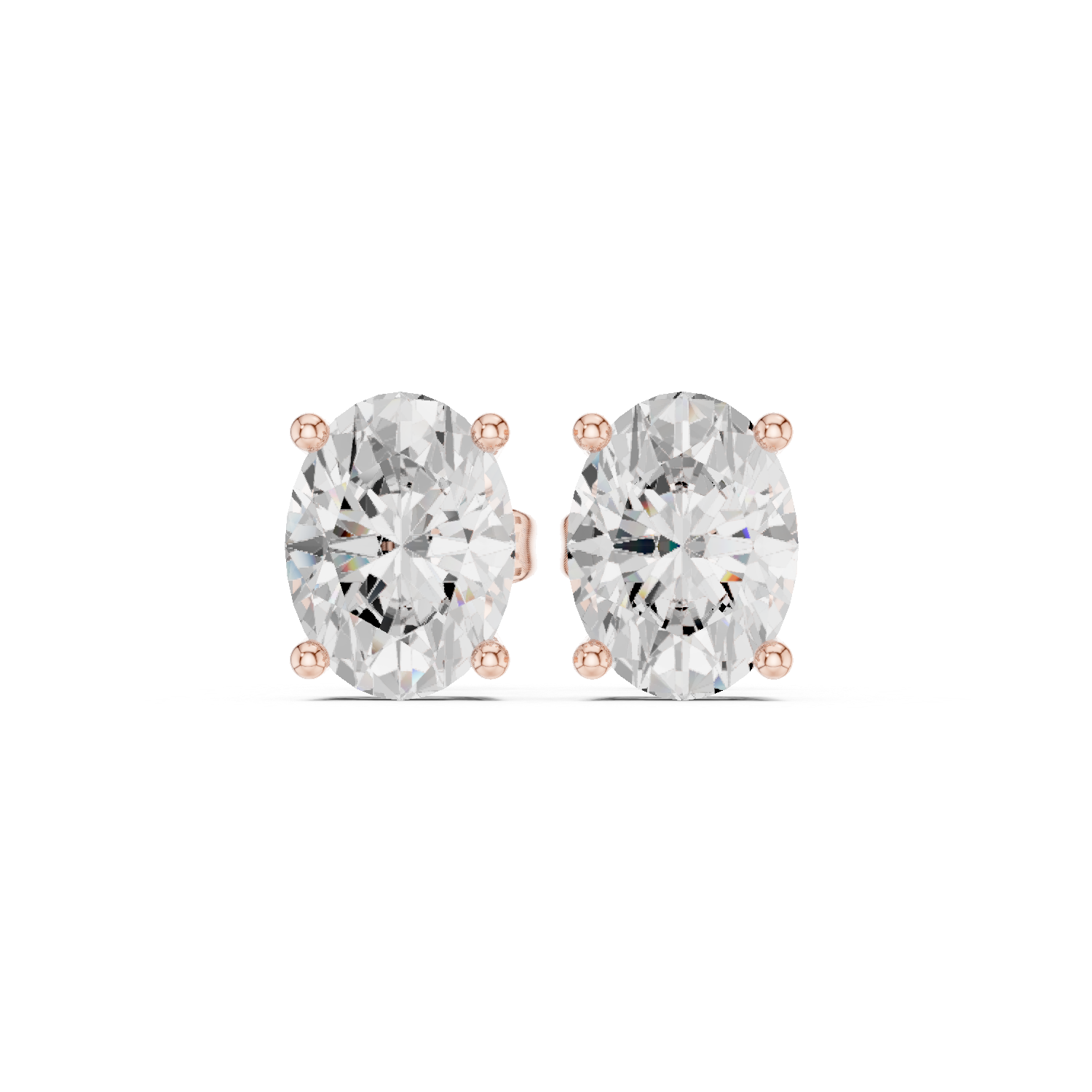 2.03ct Oval Lab Grown Diamond Earring