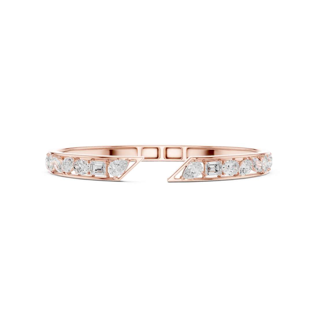 Pear Emerald Oval Marquise Round 3.51 Carat Lab Grown Diamond Bracelet