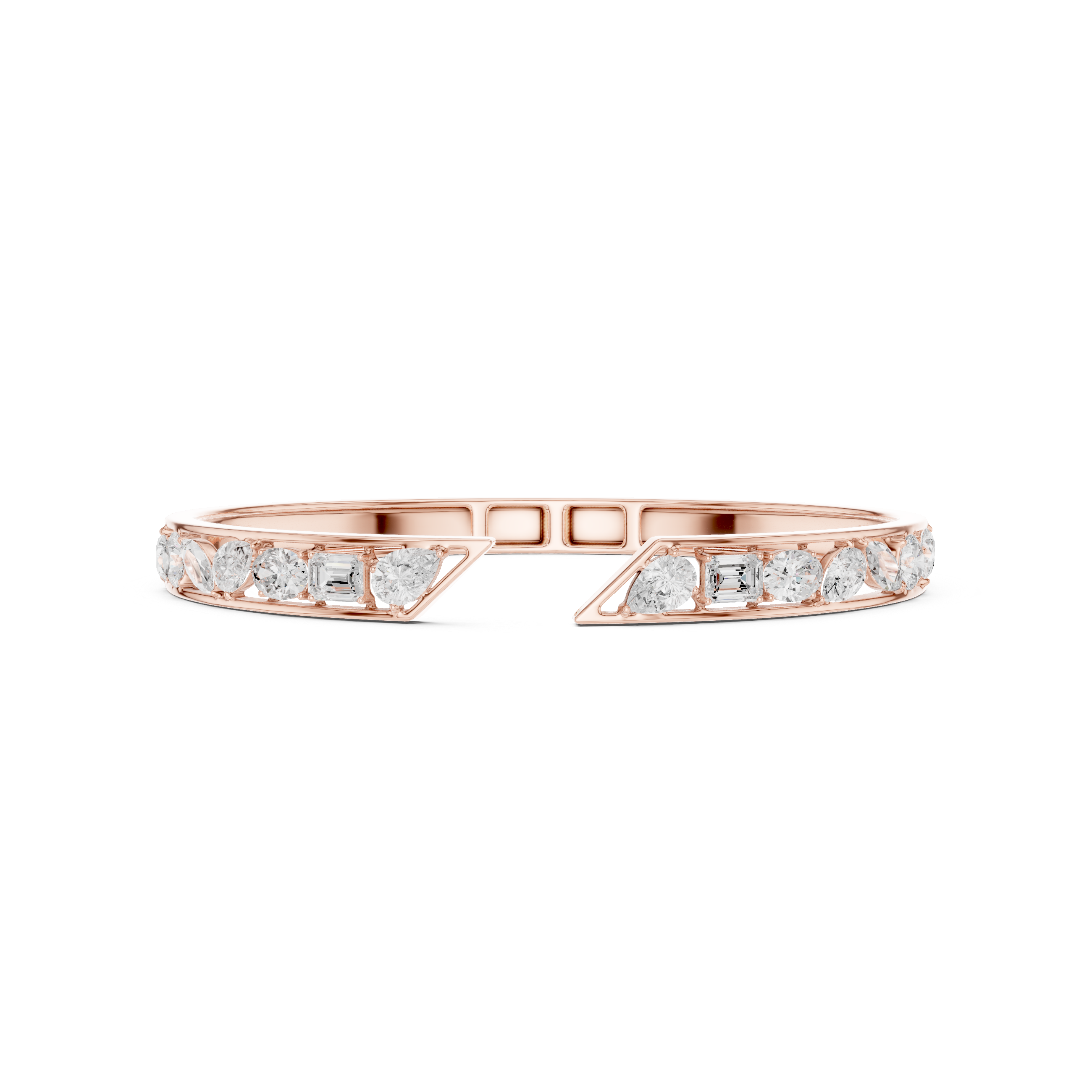 Pear Emerald Oval Marquise Round 3.51 Carat Lab Grown Diamond Bracelet