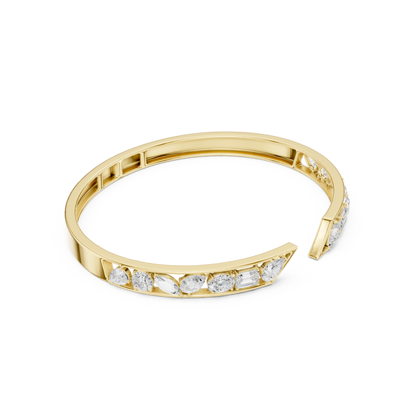 Pear Emerald Oval Marquise Round 3.51 Carat Lab Grown Diamond Bracelet