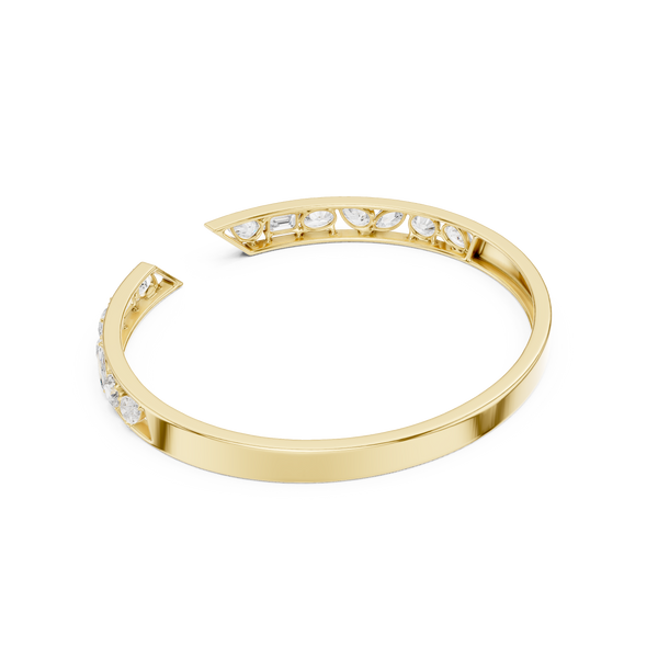 Pear Emerald Oval Marquise Round 3.51 Carat Lab Grown Diamond Bracelet