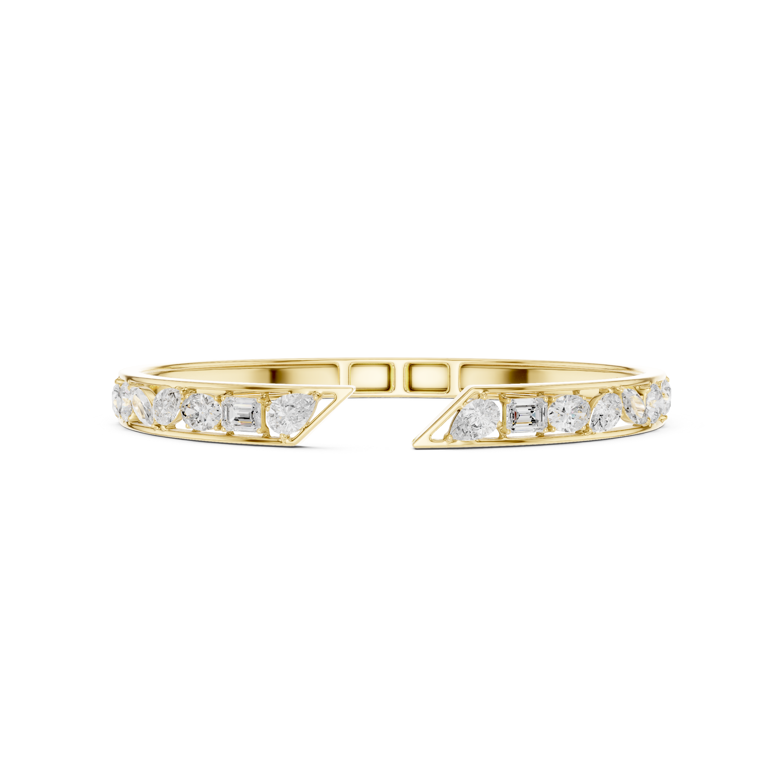 Pear Emerald Oval Marquise Round 3.51 Carat Lab Grown Diamond Bracelet