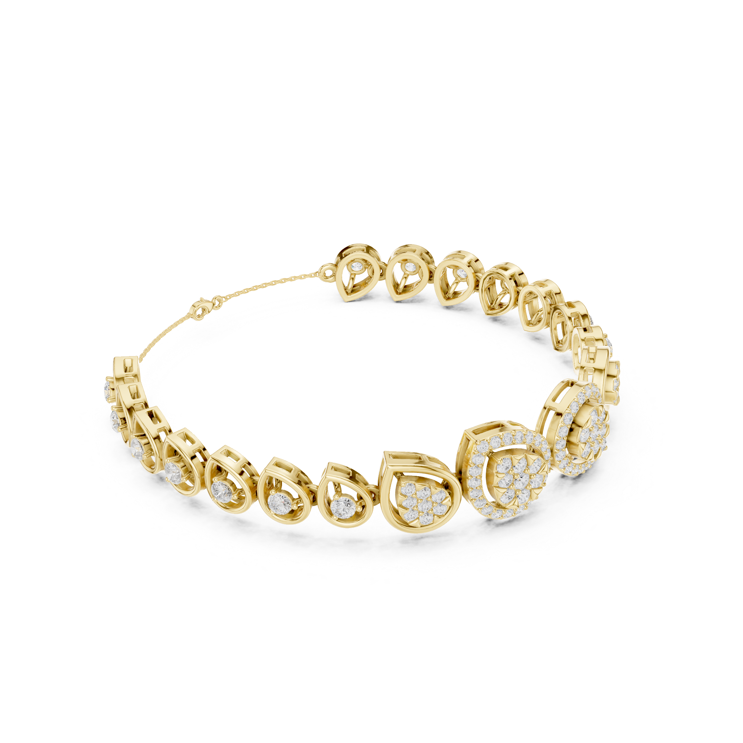 Round 1.73 Carat Lab Grown Diamond Bracelet