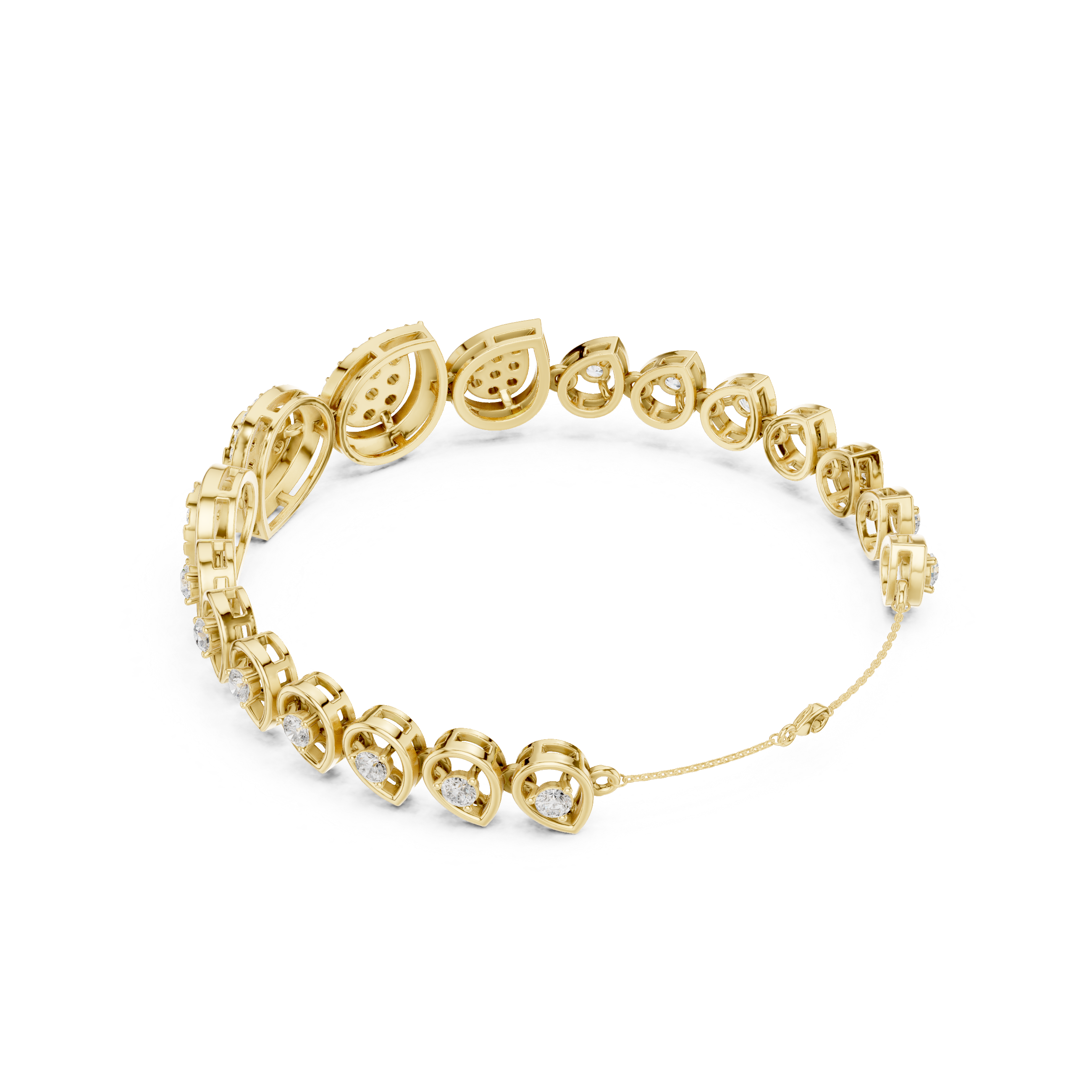 Round 1.73 Carat Lab Grown Diamond Bracelet
