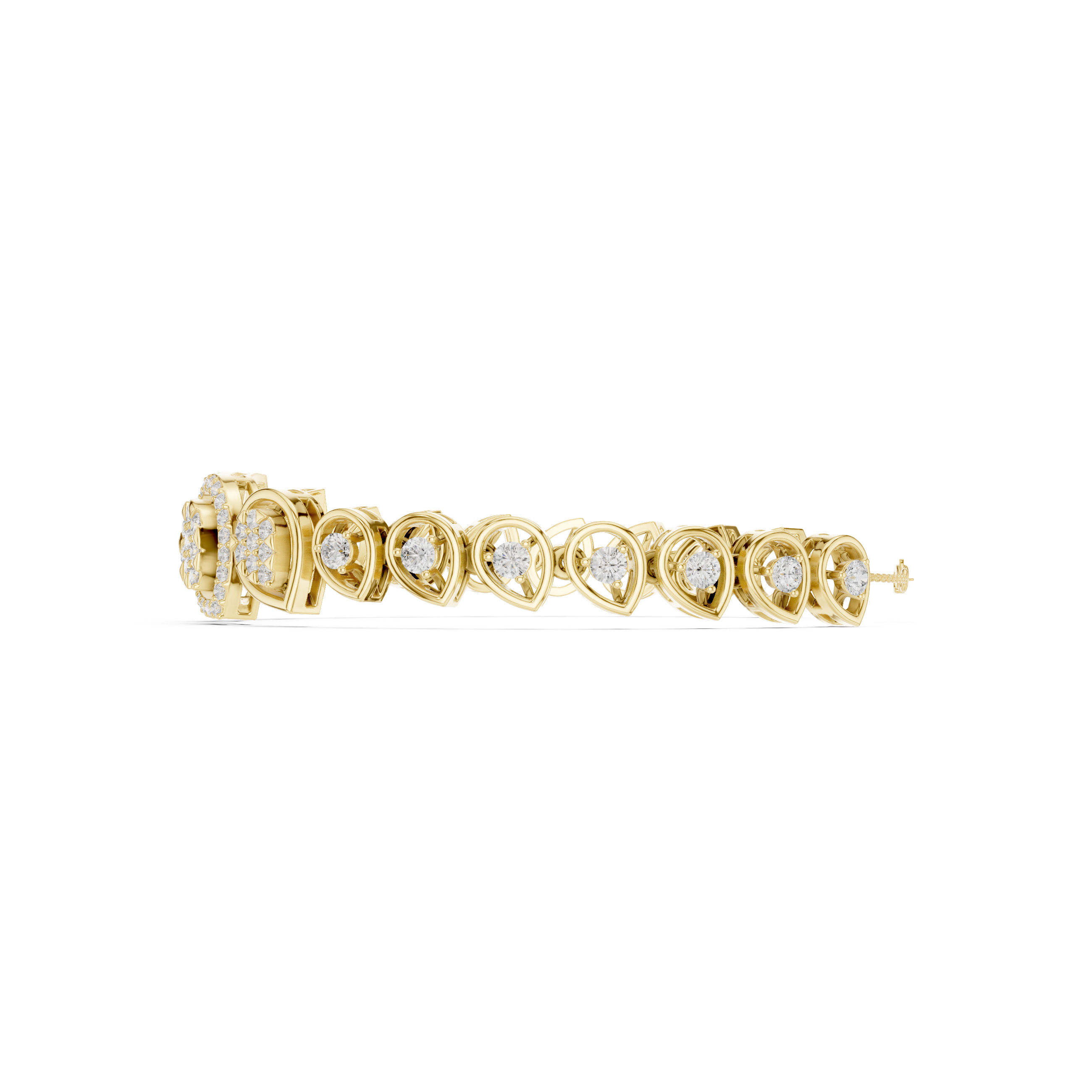 Round 1.73 Carat Lab Grown Diamond Bracelet