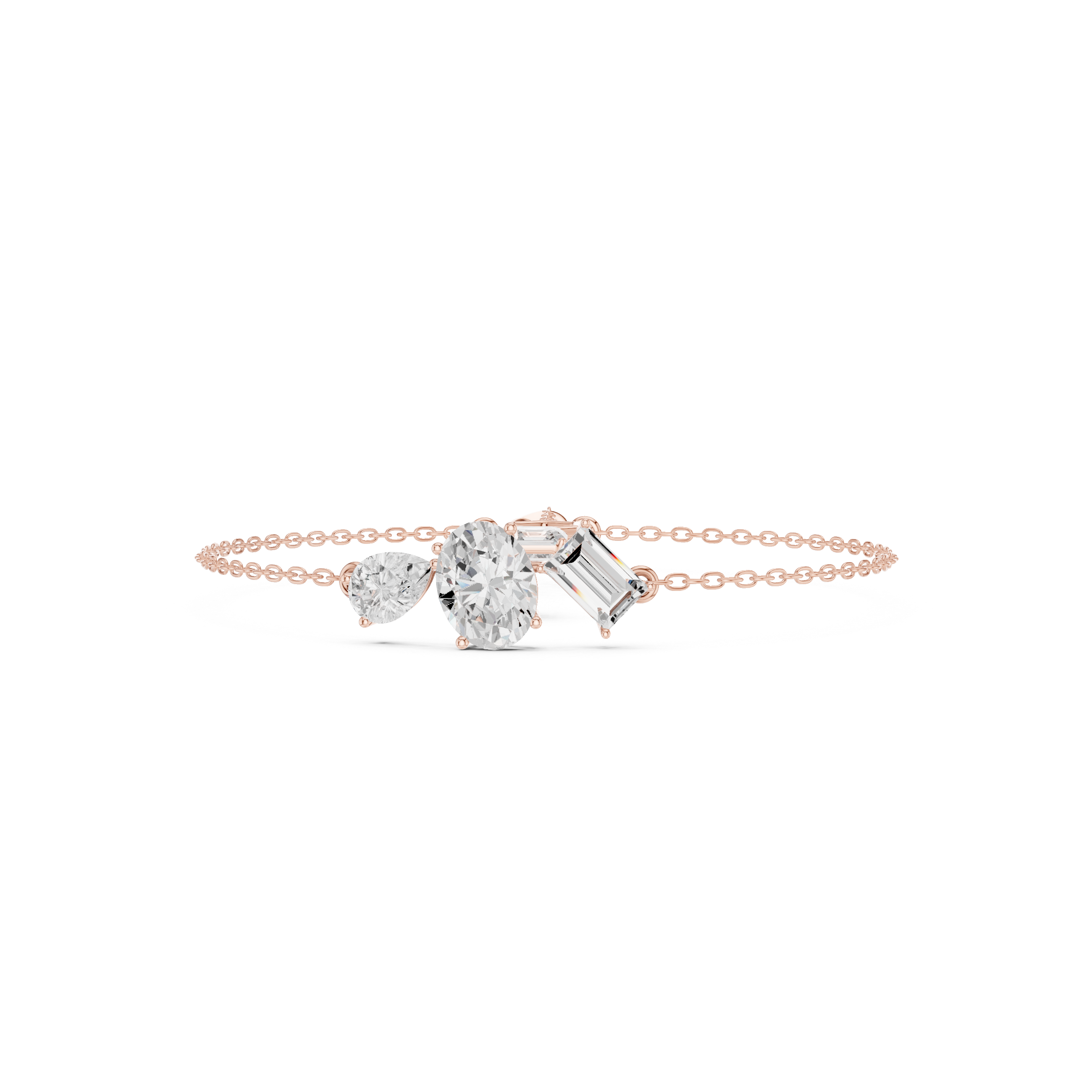 Oval Pear 3.25 Carat Lab Grown Diamond Bracelet