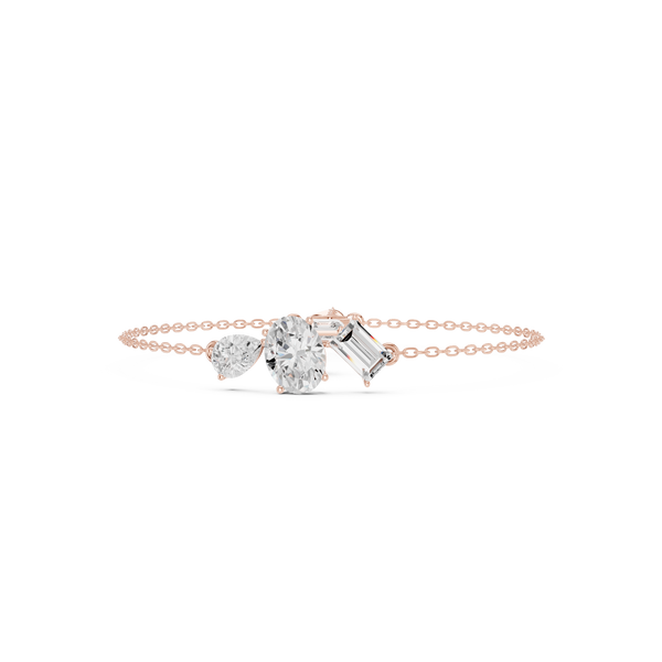 Oval Pear 3.25 Carat Lab Grown Diamond Bracelet
