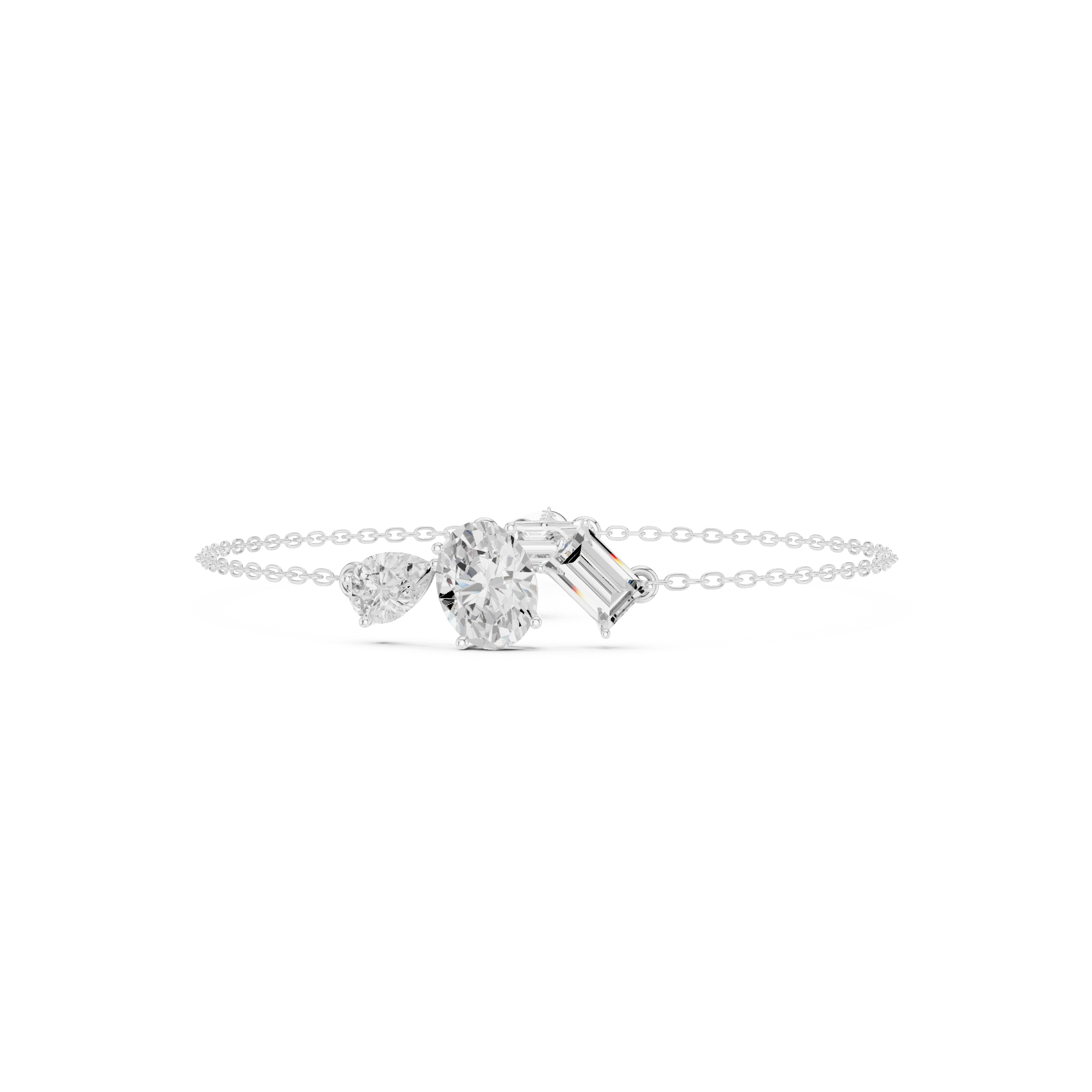 Oval Pear 3.25 Carat Lab Grown Diamond Bracelet
