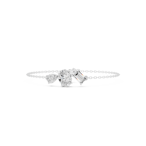 Oval Pear 3.25 Carat Lab Grown Diamond Bracelet