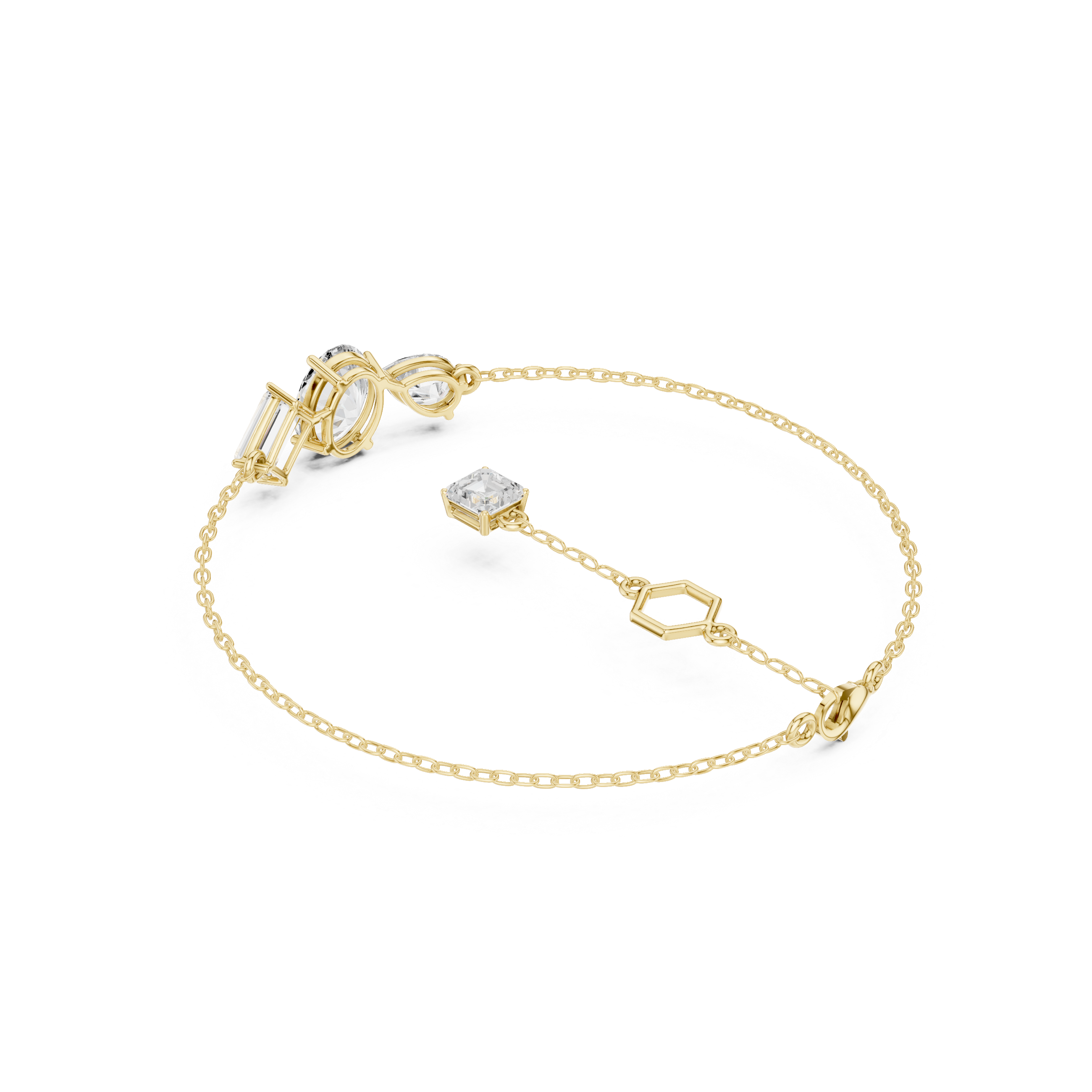 Oval Pear 3.25 Carat Lab Grown Diamond Bracelet