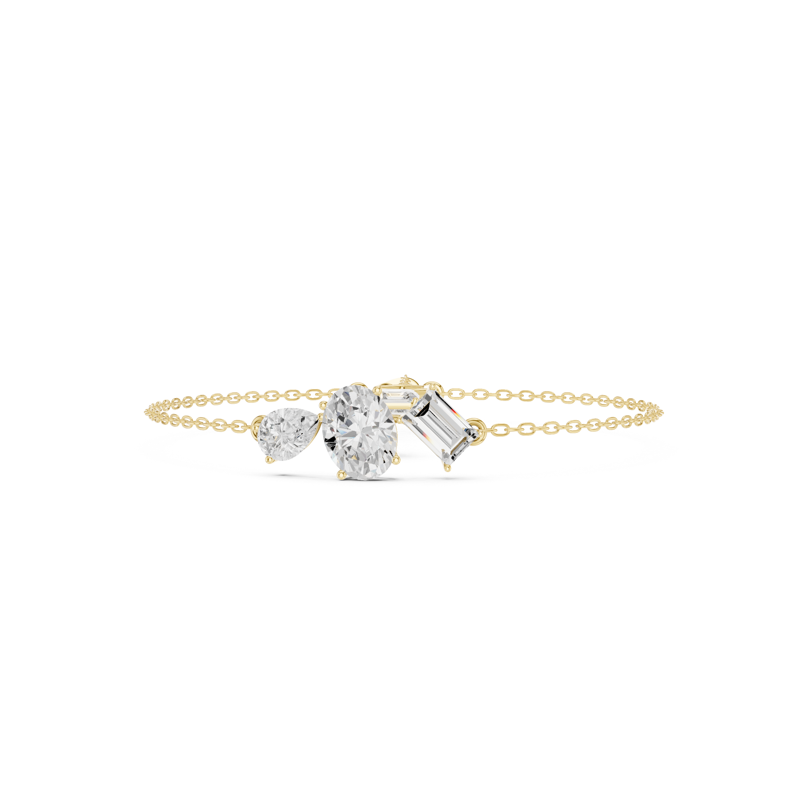 Oval Pear 3.25 Carat Lab Grown Diamond Bracelet