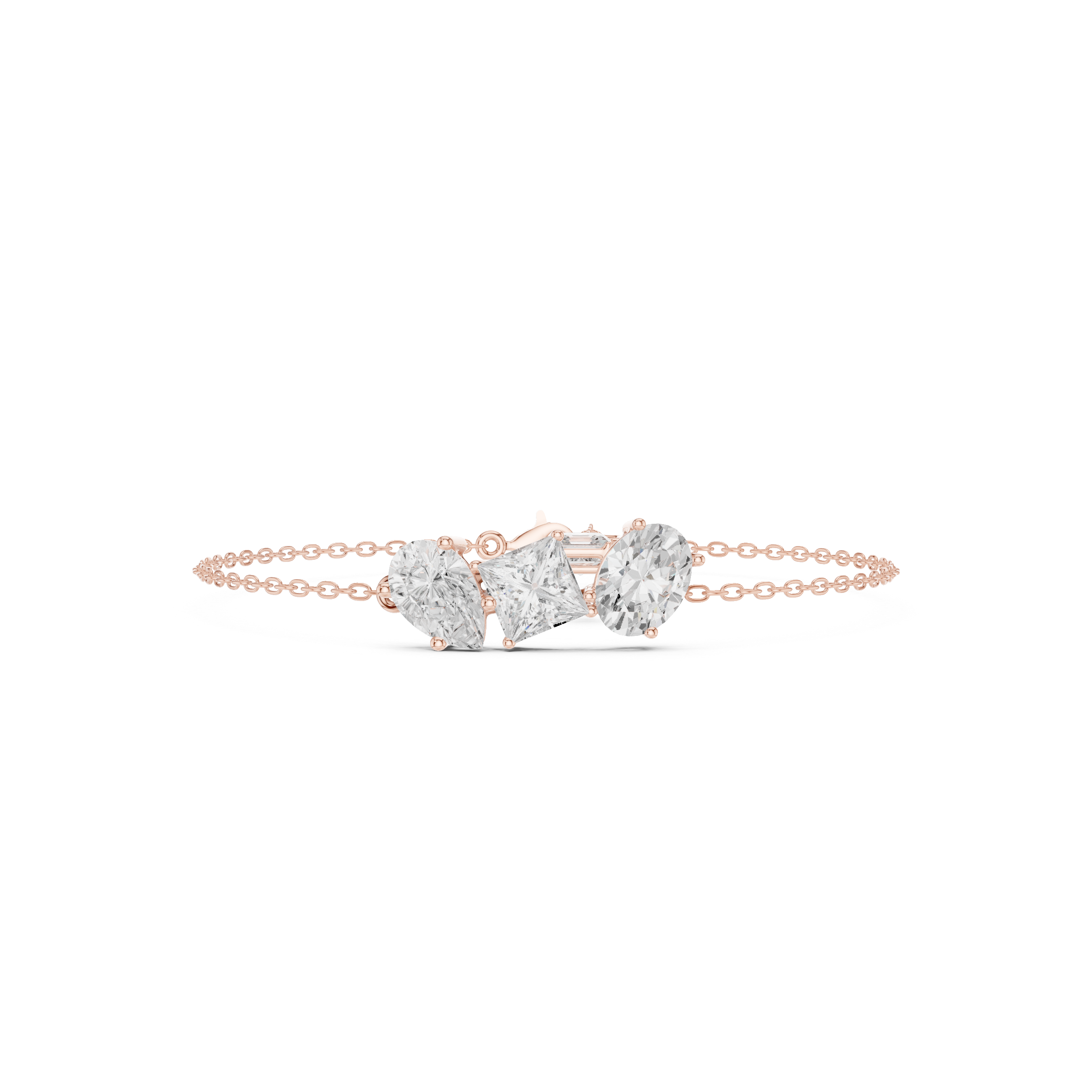 Emerald Square Princess 3.60 Carat Lab Grown Diamond Bracelet